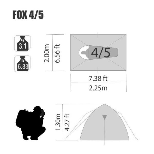 BARRACA FOX 4/5 PESSOAS - NAUTIKA - SEA & NAUTICA