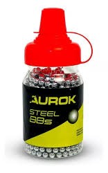 Esfera Aurok Steel Bbs 4,5 Mm Cromada, 1000Un