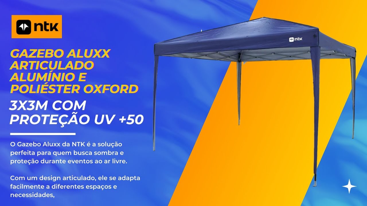 Gazebo ALUXX Articulado Alumínio 3x3m - Imagem 2