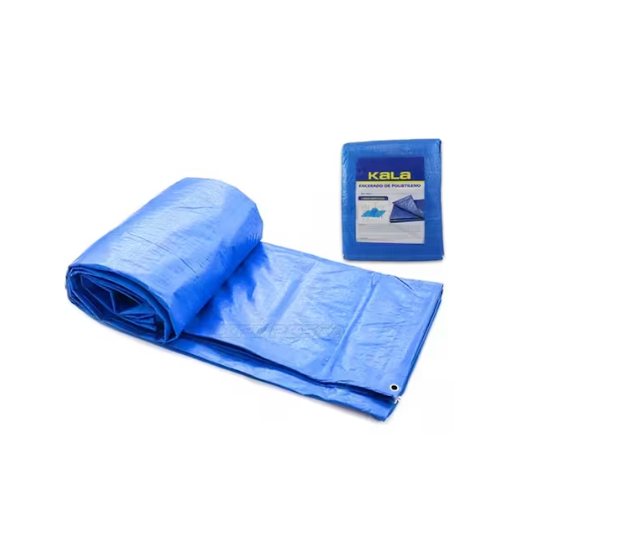 Lona Encerado Polietileno 100 Micras 4m x 4m Azul